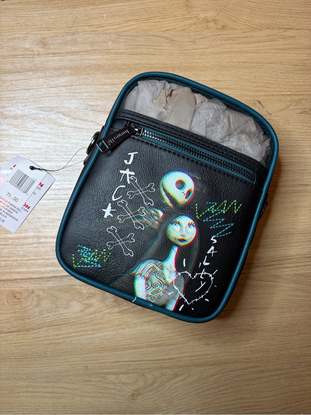 Loungefly Disney Nightmare Before Christmas Jack Sally Crossbody Bag NWT